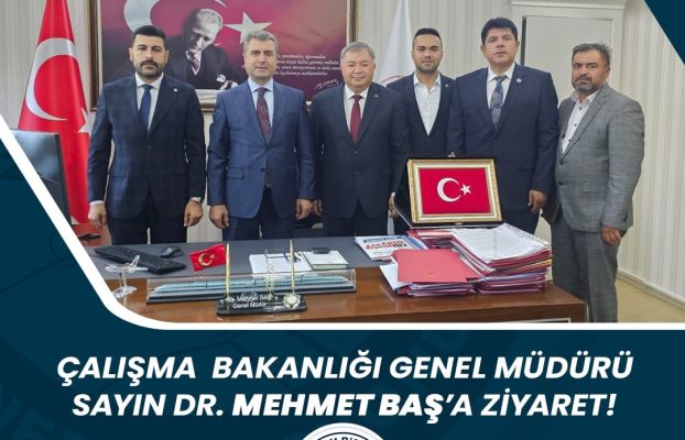 KAMU BİRLİĞİ KONFEDERASYONUNDAN ÇALIŞMA GENEL MÜDÜRÜ SAYIN DR. MEHMET BAŞ’A ZİYARET